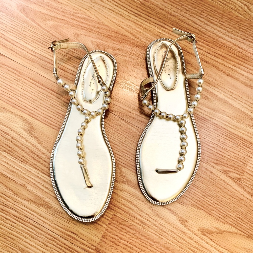 Sparkle and pearl sandals